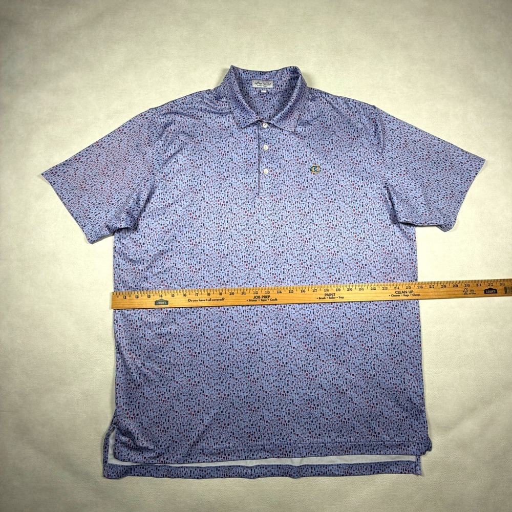 Peter Millar Summer Comfort Oakmont Country Club Mens XL Blue Cocktail Golf Polo - Picture 4 of 7